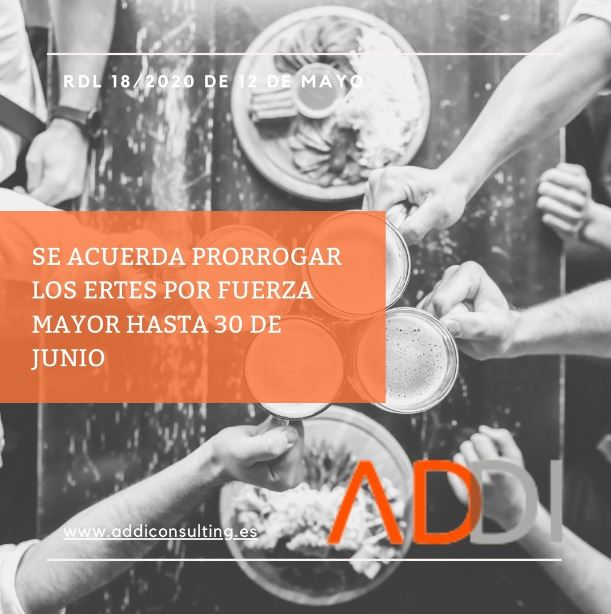 Prórroga de ertes hasta el 30 de junio