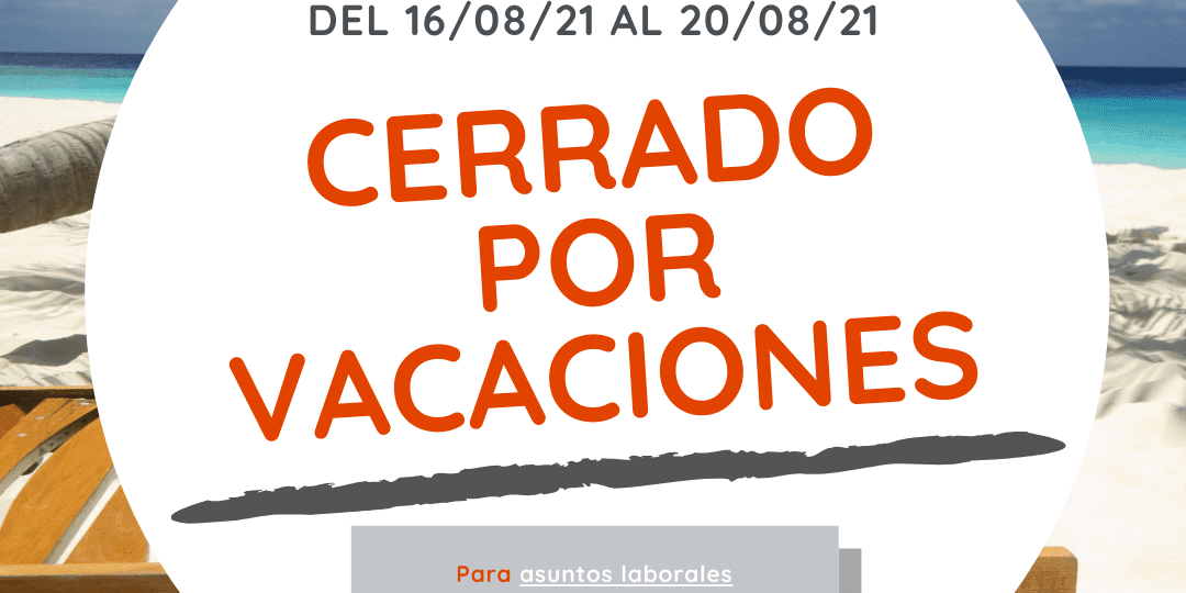Cerrado por vacaciones