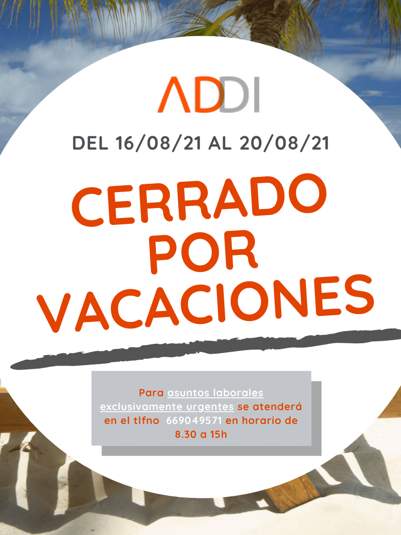 Cerrado por vacaciones